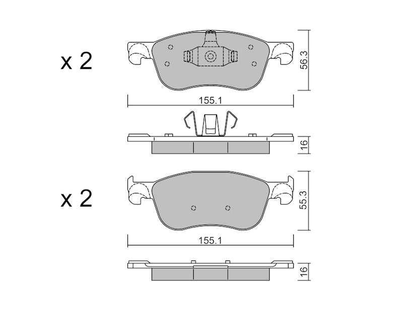 Ford, FIESTA TAROX®* FORD PERFORMANCE FRONT BRAKE PAD KIT WITH FITTING  05/2017