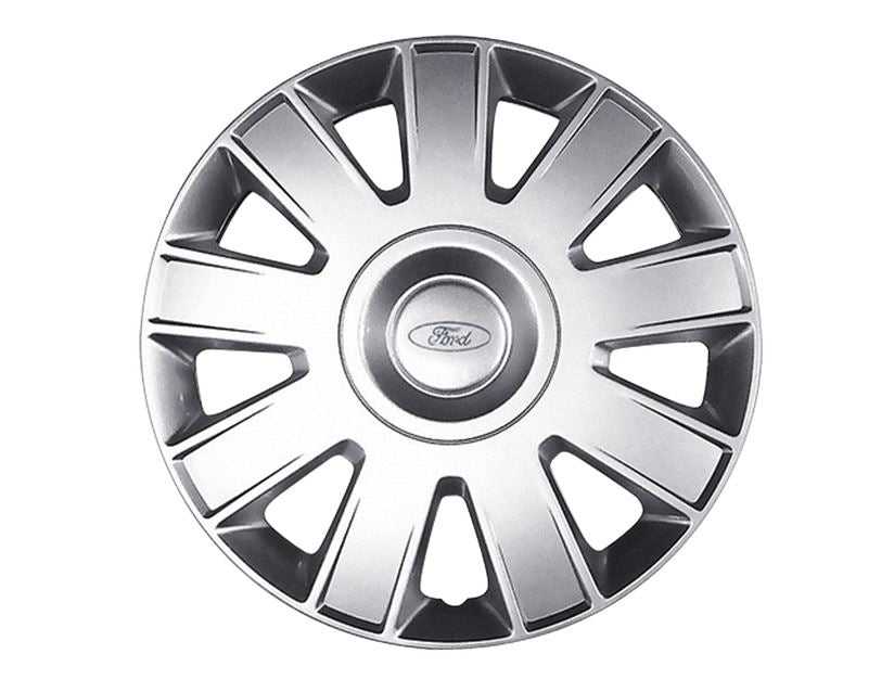 Ford, FOCUS SET OF 4 WHEEL COVER TRIMS, SILVER, FITS 15" STEEL WHEELS