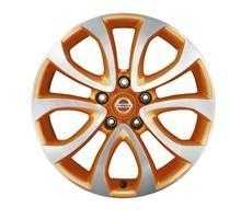 Nissan, Nissan Juke (F15E) Orange Alloy Wheel, Diamond-Cut 17" inc. Centre Cap