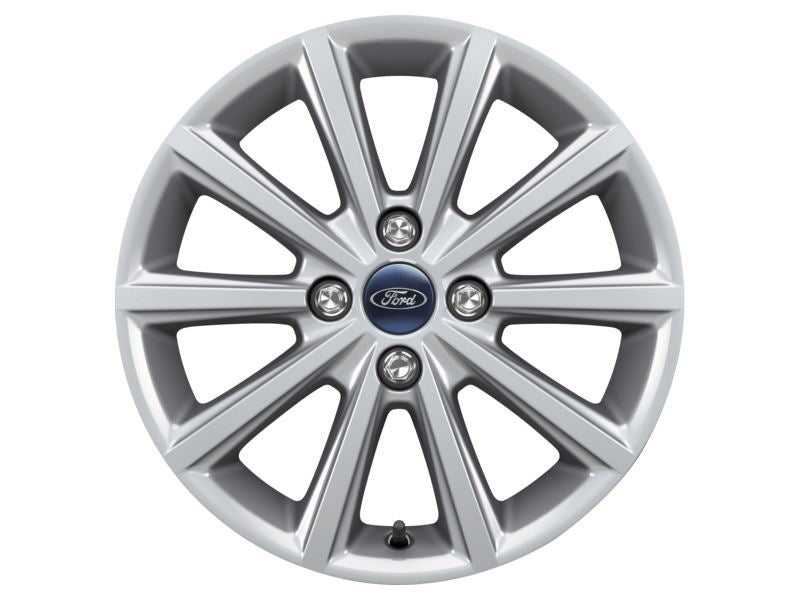 Ford, SET OF 4 B-MAX ALLOY WHEEL 16" 10-SPOKE DESIGN, SILVER 2012 -