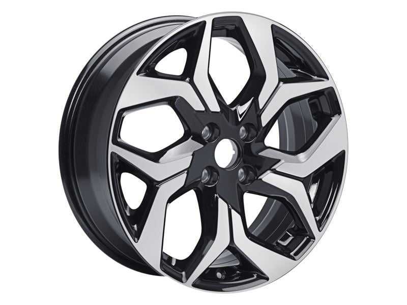 Ford, SET OF 4 ECOSPORT ALLOY WHEEL 18" 5-SPOKE DESIGN, ABSOLUT BLACK/MACHINED 10/2017 -