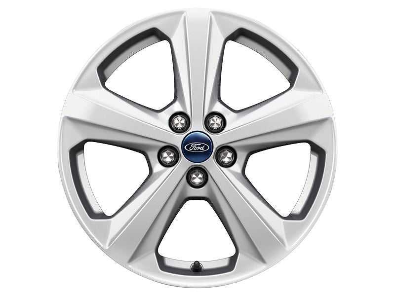 Ford, SET OF 4 EDGE - S-MAX - GALAXY ALLOY WHEEL 18" 5-SPOKE DESIGN, SPARKLE SILVER, 2015 - 2018