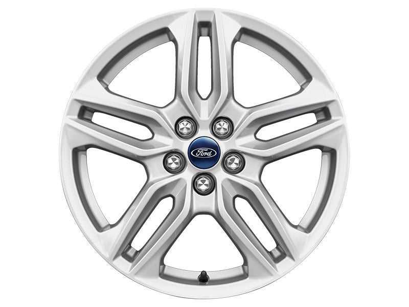 Ford, SET OF 4 EDGE - S-MAX - GALAXY ALLOY WHEEL 18" 5 X 2-SPOKE DESIGN, SPARKLE SILVER, 2015 - 2018