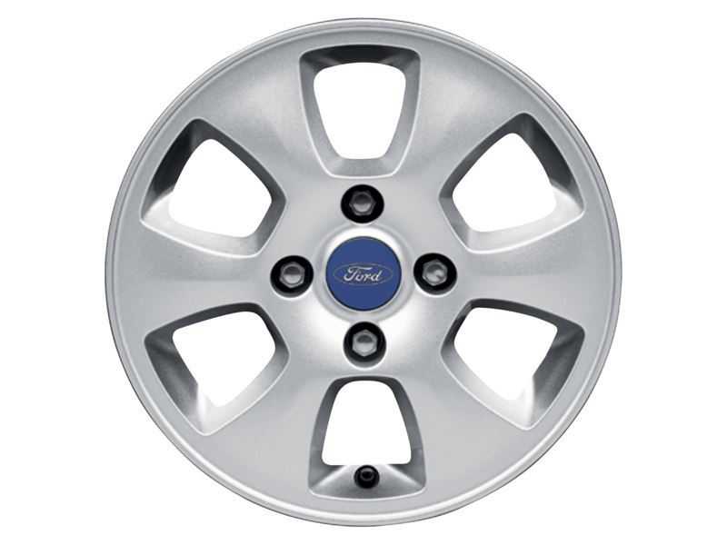 Ford, SET OF 4 FIESTA ALLOY WHEEL 14" 6-SPOKE DESIGN, SILVER 09/2008 - 10/2012