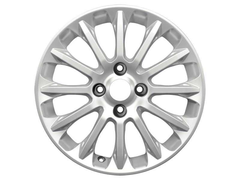 Ford, SET OF 4 FIESTA ALLOY WHEEL 16" 12-SPOKE VERVE DESIGN, SPARKLE SILVER 11/2012 - 06/2017