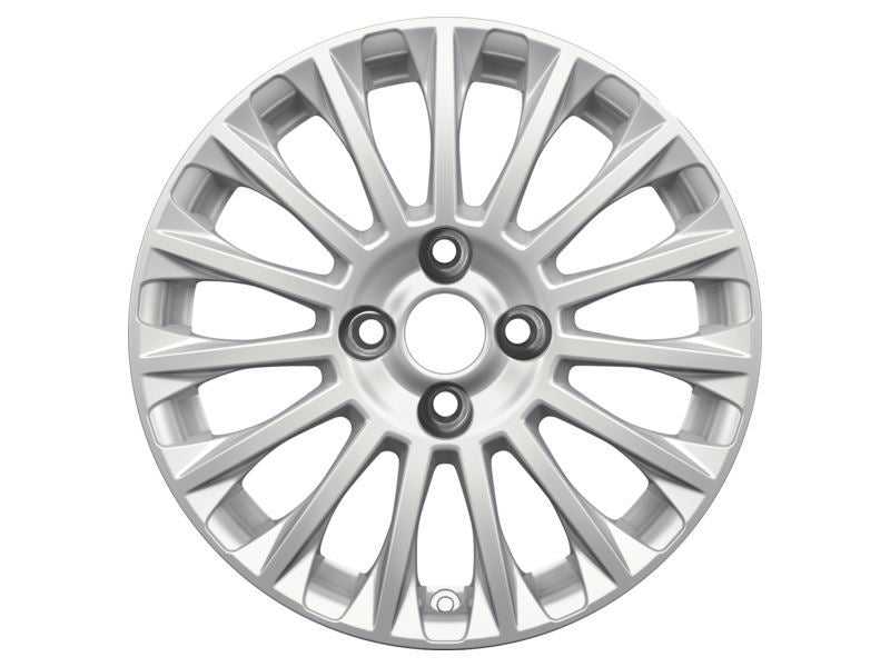 Ford, SET OF 4 FIESTA ALLOY WHEEL 16" 15-SPOKE DESIGN, SPARKLE SILVER 11/2012 - 06/2017