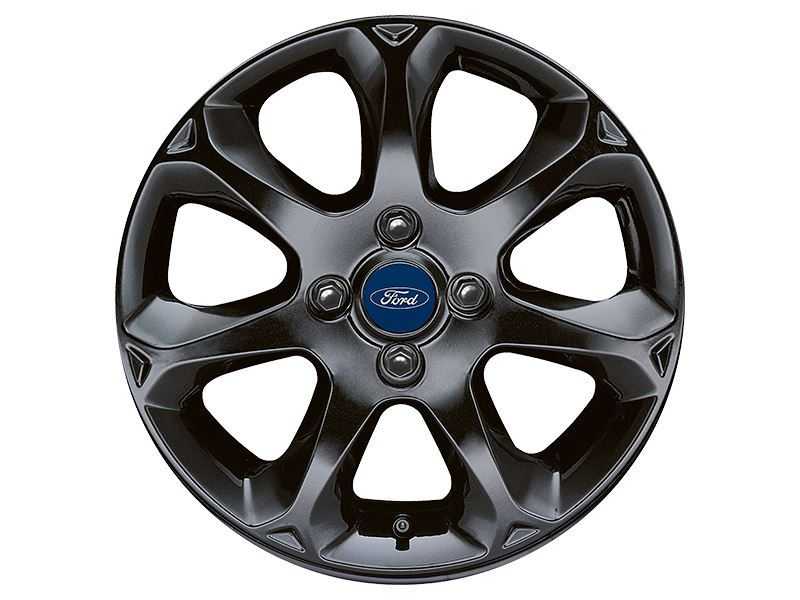 Ford, SET OF 4 FIESTA ALLOY WHEEL 16" 7-SPOKE DESIGN, PANTHER BLACK 09/2008 - 10/2012