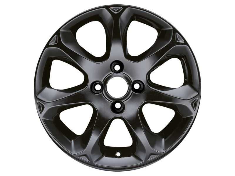 Ford, SET OF 4 FIESTA ALLOY WHEEL 16" 7-SPOKE DESIGN, PANTHER BLACK 09/2008 - 10/2012