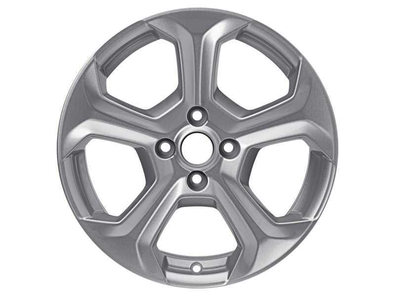 Ford, SET OF 4 FIESTA ALLOY WHEEL 17" 5-SPOKE DESIGN, SPARKLE SILVER 11/2012 - 06/2017