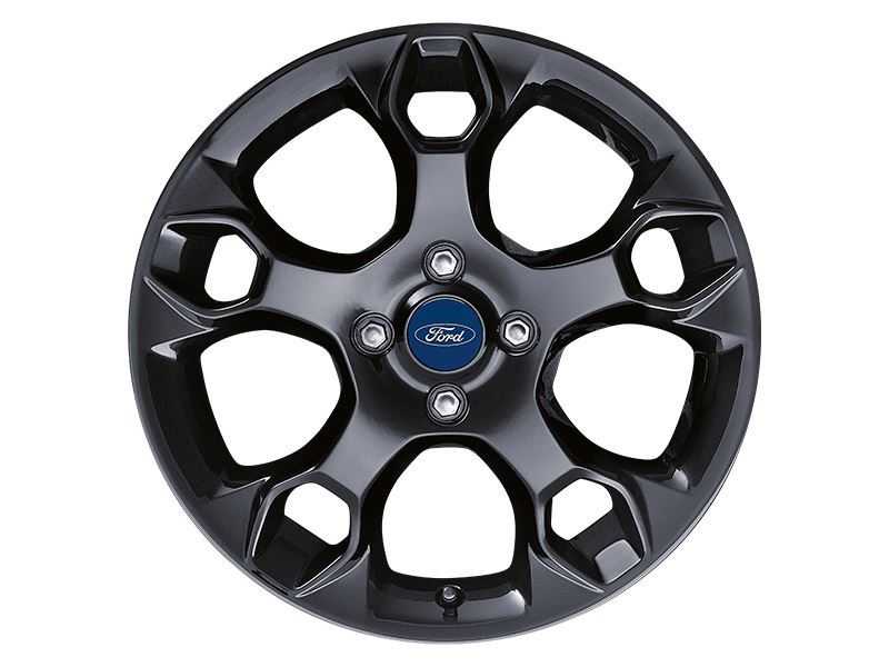 Ford, SET OF 4 FIESTA ALLOY WHEEL 17" 5-SPOKE Y DESIGN BLACK 2008 - 2012