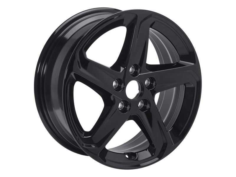 Ford, SET OF 4 FOCUS ALLOY WHEEL 16" 5-SPOKE "EASY-TO-CLEAN" DESIGN, ABSOLUTE BLACK 04/2018 -