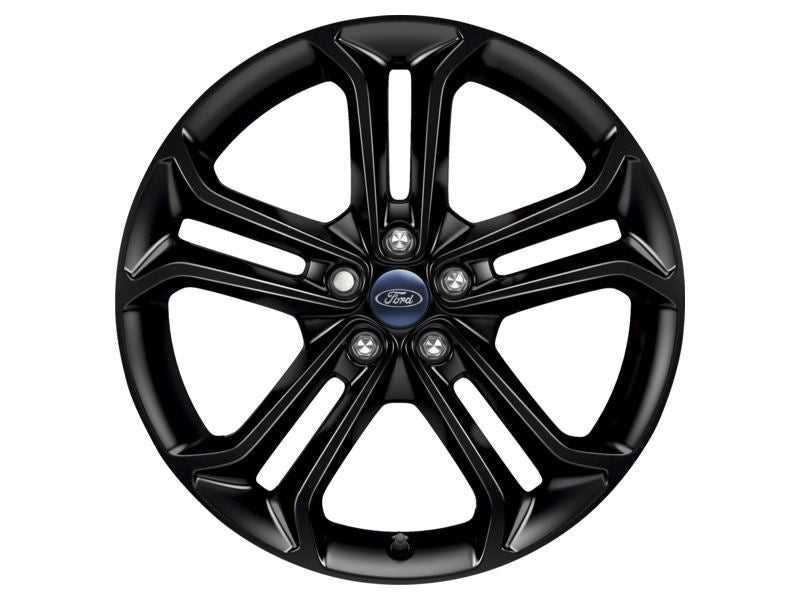 Ford, SET OF 4 FOCUS ALLOY WHEEL 19" 5 X 2-SPOKE DESIGN, ABSOLUTE BLACK 09/2014 - 03/2018