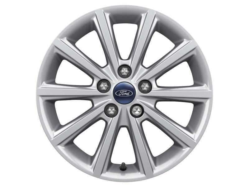 Ford, SET OF 4 FOCUS - C-MAX ALLOY WHEEL 16" 10-SPOKE DESIGN, SILVER, 2014 - 2021