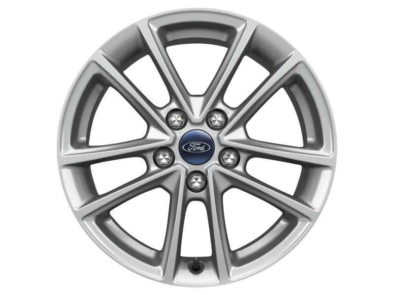 Ford, SET OF 4 FOCUS - C-MAX ALLOY WHEEL 16" 5 X 2-SPOKE DESIGN, SILVER, 2014 - 2021