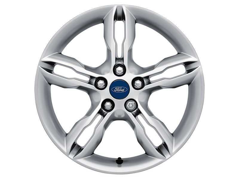 Ford, SET OF 4 FOCUS ST - FOCUS - C-MAX ALLOY WHEEL 17" 5 X 2-SPOKE DESIGN, LUSTER NICKLE, 2010 - 2018