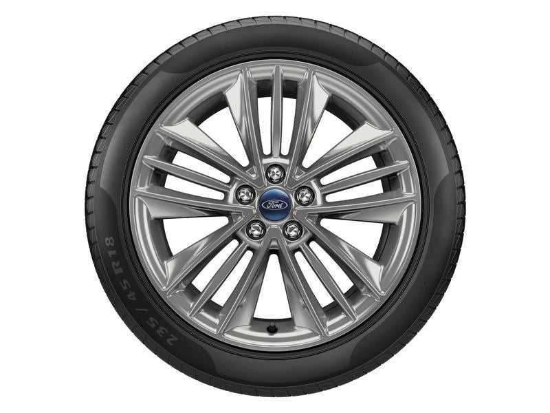 Ford, SET OF 4 FOCUS ST - FOCUS - MONDEO ALLOY WHEEL 18" 5 X 3-SPOKE DESIGN, SILVER PREMIUM, 2014 - 2021