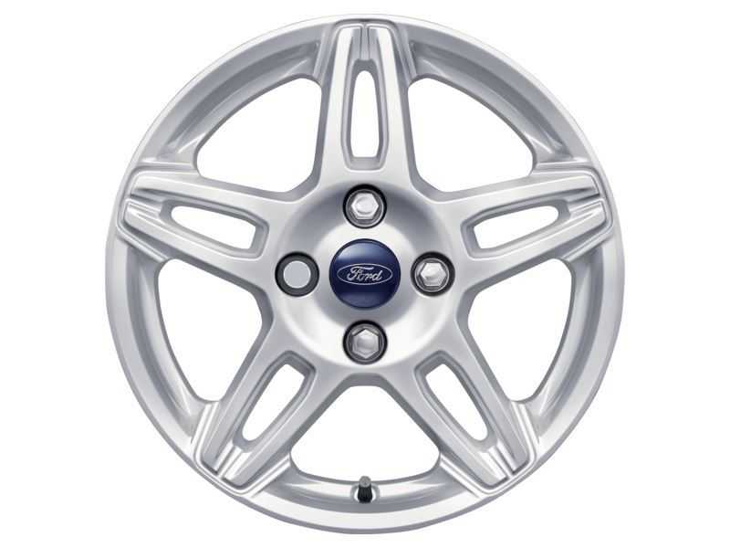 Ford, SET OF 4 KA+ ALLOY WHEEL 15" 5 X 2-SPOKE DESIGN, SILVER, 2016 - 2021