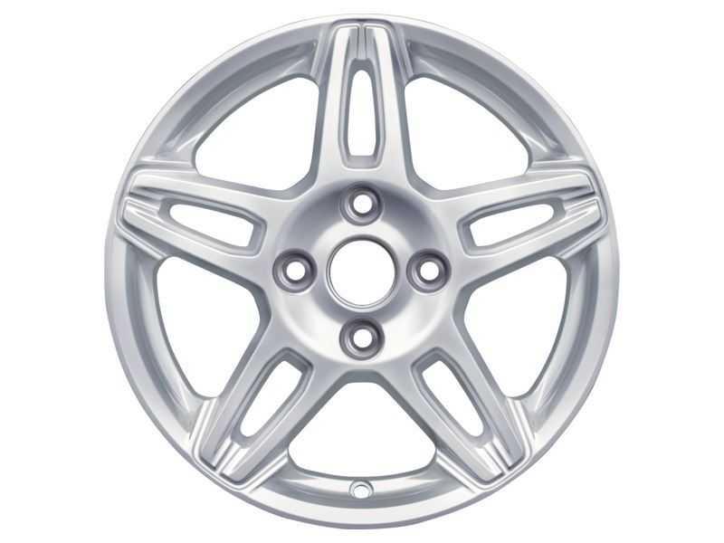 Ford, SET OF 4 KA+ ALLOY WHEEL 15" 5 X 2-SPOKE DESIGN, SILVER, 2016 - 2021