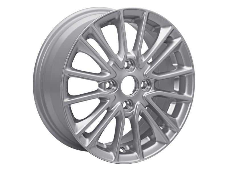 Ford, SET OF 4 KA+ ALLOY WHEEL 15" 8 X 2-SPOKE DESIGN, SPARKLE SILVER 03/2018 -