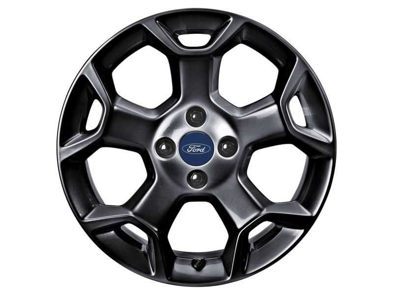 Ford, SET OF 4 KA ALLOY WHEEL 16" 5-SPOKE Y DESIGN, PANTHER BLACK 09/2008 - 05/2016