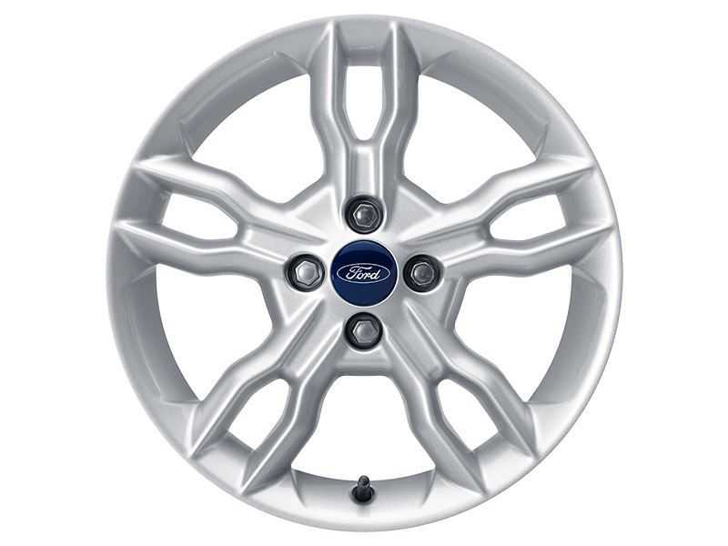 Ford, SET OF 4 KA ALLOY WHEEL 16" 5 X 2-SPOKE DESIGN, SPARKLE SILVER 09/2008 - 05/2016