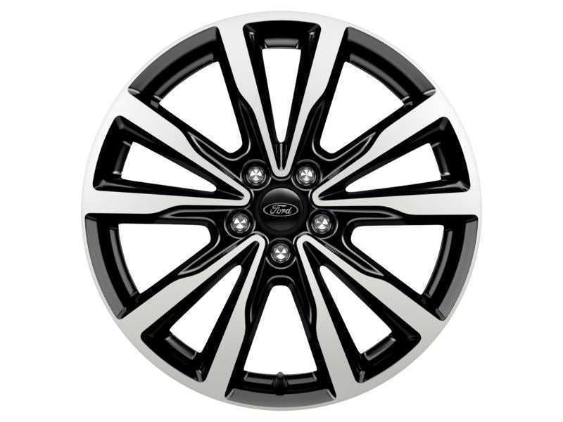 Ford, SET OF 4 KUGA ALLOY WHEEL 18" 5 X 2-SPOKE V DESIGN, BLACK MACHINED 09/2016 - 11/2019