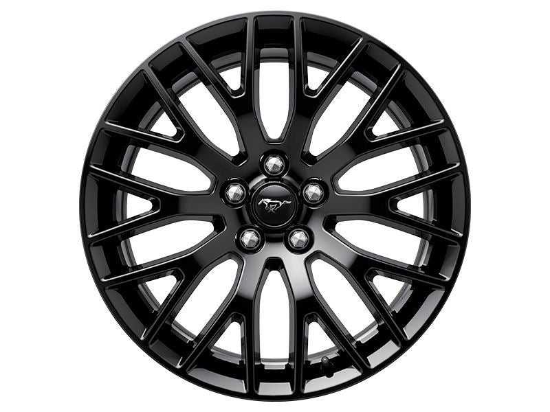 Ford, SET OF 4 MUSTANG ALLOY WHEEL 19" FRONT, 10-SPOKE Y DESIGN, BLACK, 2015 - 2021