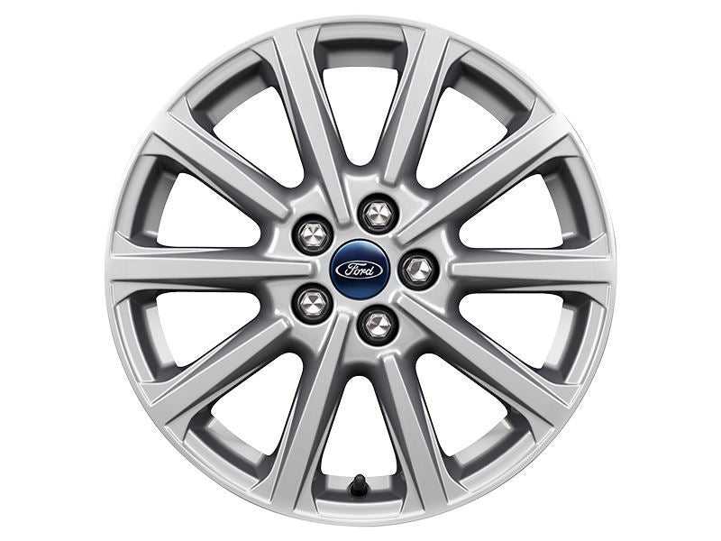 Ford, SET OF 4 S-MAX - GALAXY ALLOY WHEEL 17" 10-SPOKE DESIGN, SPARKLE SILVER, 2015 - 2021