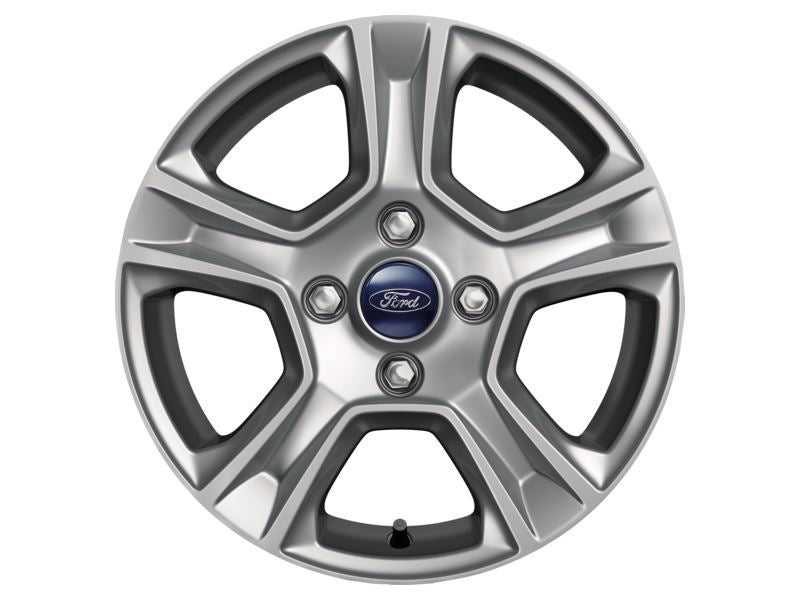 Ford, SET OF 4 TOURNEO COURIER - TRANSIT COURIER ALLOY WHEEL 15" 5-SPOKE DESIGN, SILVER, 2014 - 2018