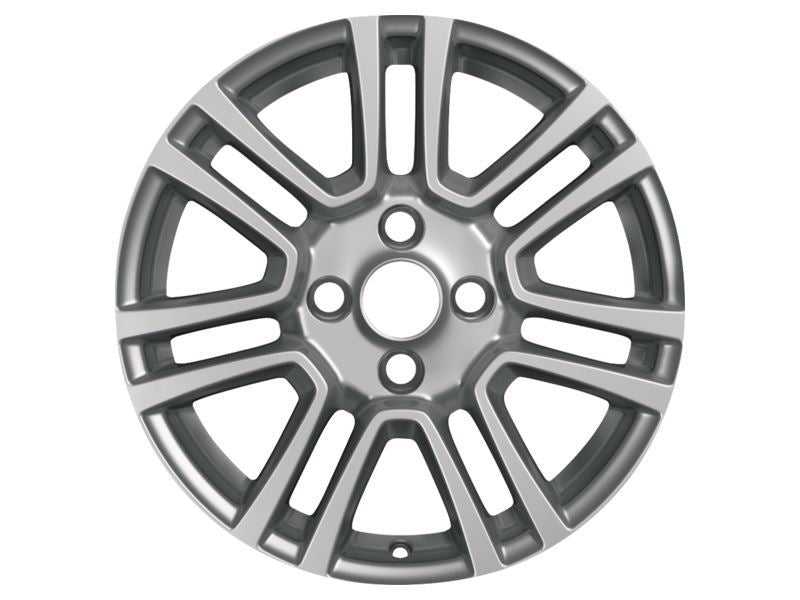 Ford, SET OF 4 TOURNEO COURIER - TRANSIT COURIER ALLOY WHEEL 16" 7 X 2-SPOKE DESIGN, SILVER, 2014 - 2018