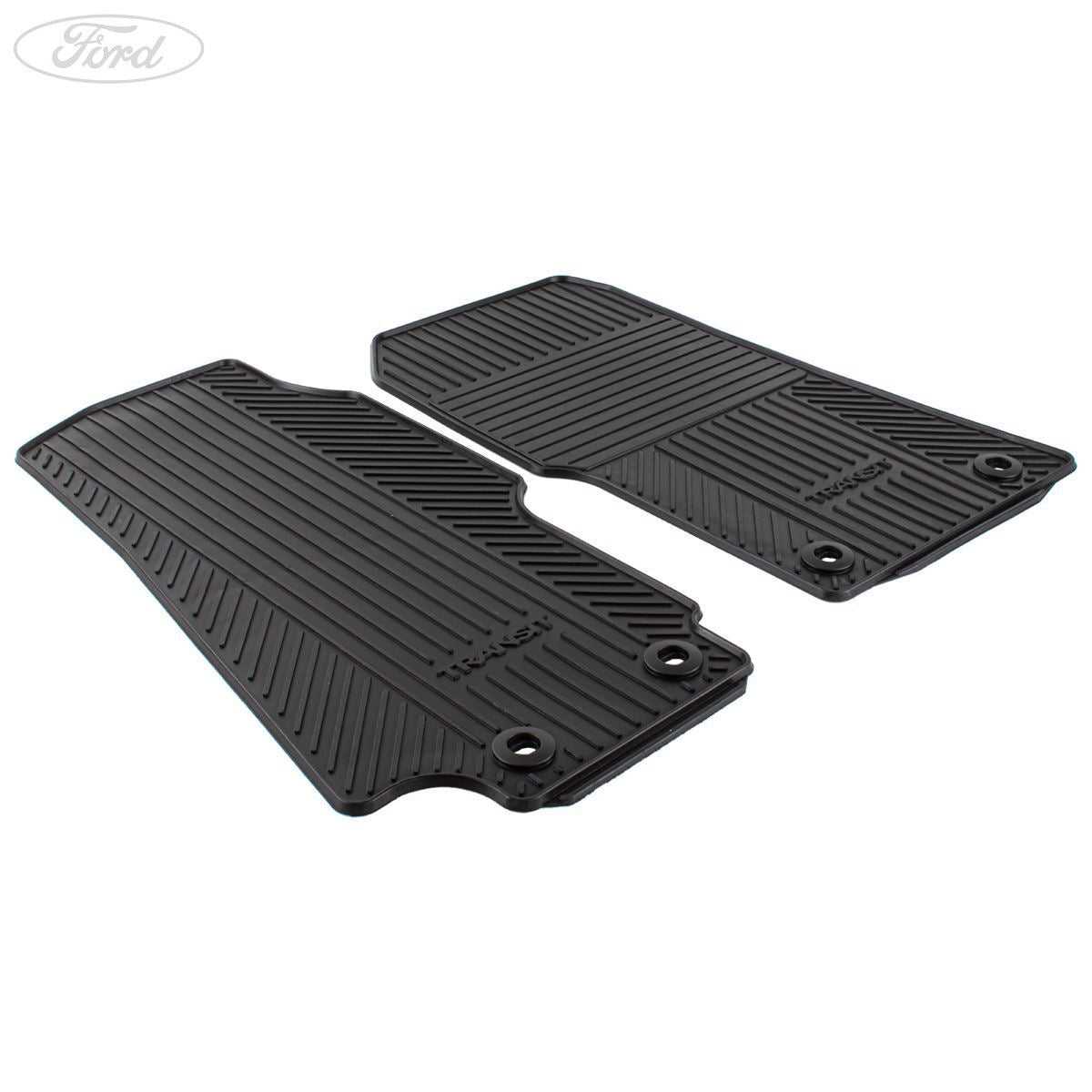 Ford, TRANSIT MK7 FRONT RUBBER FLOOR MATS SET WITH LOGO 2006-2014